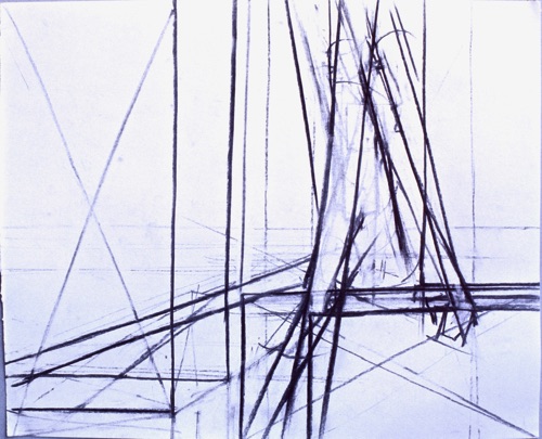 Figure Study, 18" x 22", charcoal on paper, 1978.